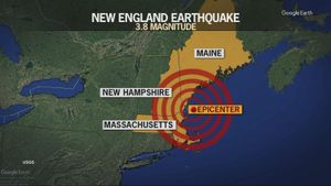 Maine Coast Shaken By 3.8 Magnitude Earthquake