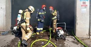 Fire Breaks Out At Warehouse In Nowy Dwór Mazowiecki