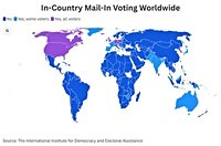 Map shows countries with mail-in ballots as Trump vows to ban voting format