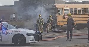 Driver Evacuates Students As School Bus Catches Fire