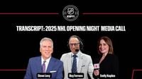 Transcript: 2025 NHL Opening Night Media Conference Call