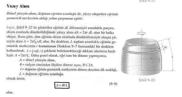 Statik Hiberler'de yüzey alanı hesabı