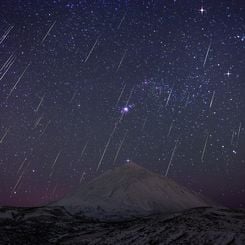  Geminid Meteors over Teide Volcano 