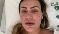 Amigas? Andressa Urach ganha visita surpreendente em hospital