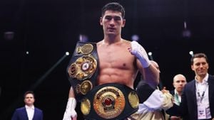 Dmitry Bivol Displays Russian Flag Ahead Of Beterbiev Rematch