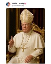 US-Präsident auf Abwegen: Trump macht sich selbst zum Papst – ein KI-Bild sorgt für Aufregung