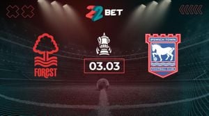 Nottingham Forest Take On Ipswich Town In FA Cup Clash