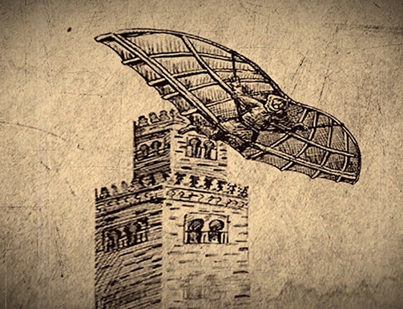 Abbas İbn Firnas'ın Planörünün tasviri