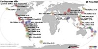 World Earthquake Report for Wednesday, 19 November 2025