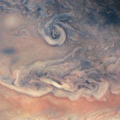  Swirls and Colors on Jupiter from Juno 