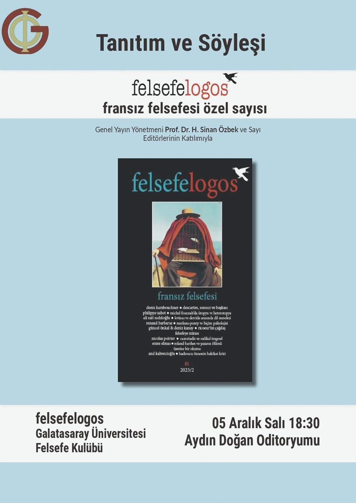 Fransız Felsefesi Özel Sayısı" Tanıtım ve Söyleşi Programı