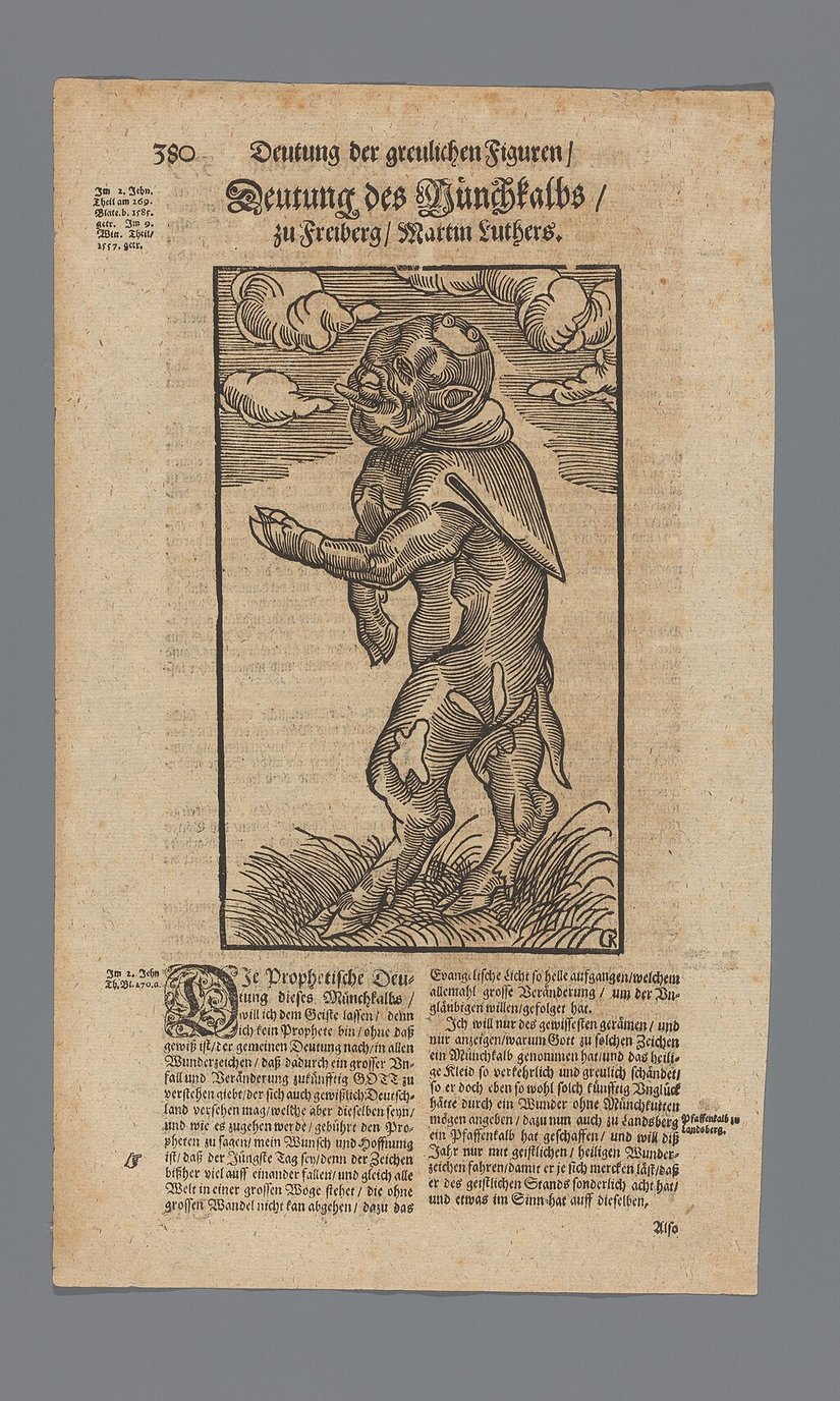 Das Mönchskalb (Keşiş Buzağı / Rahip Buzağı). Lucas Cranach (Baba) veya atölyesi. 1523