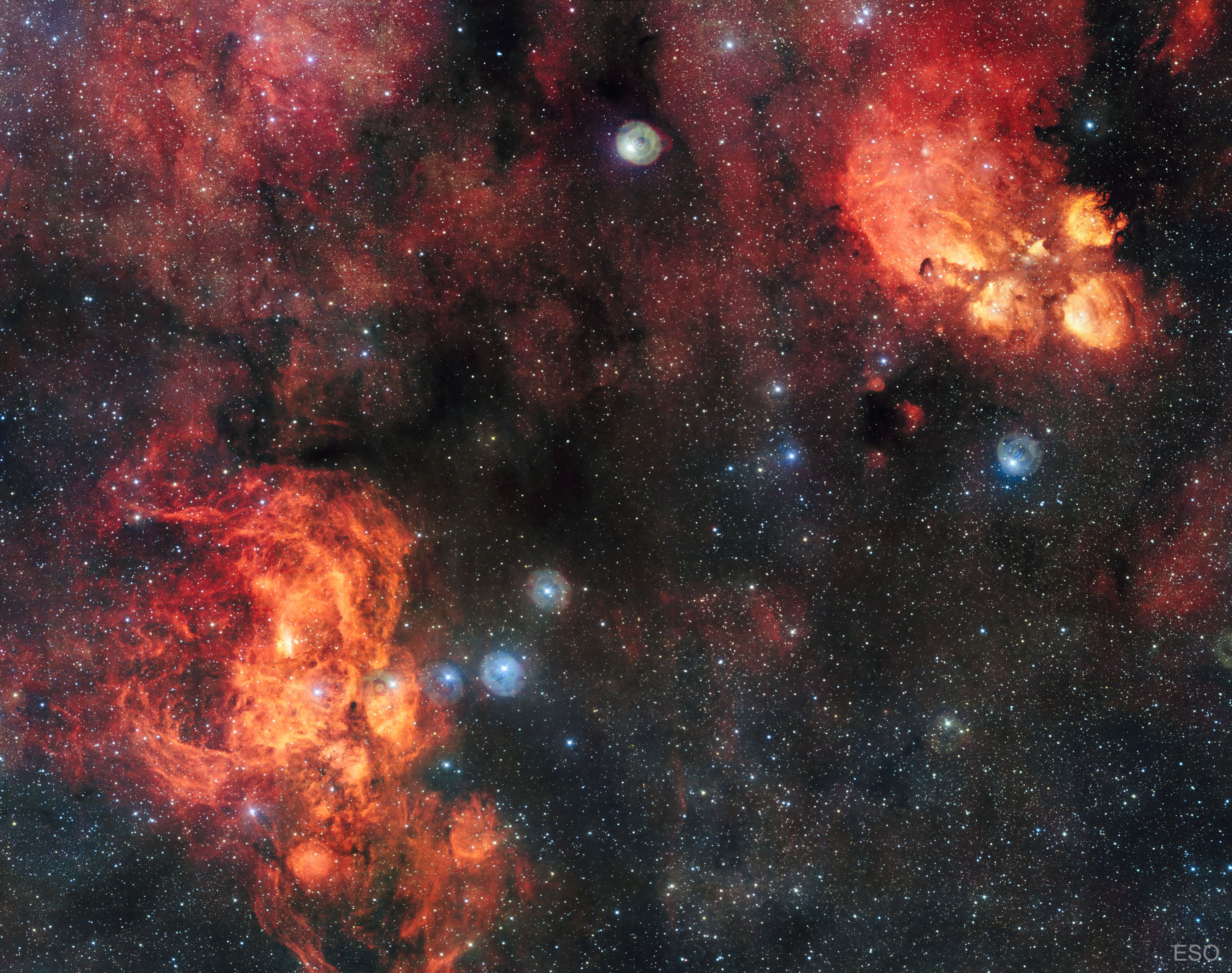  NGC 6357: The Lobster Nebula 