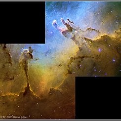 The Eagle Nebula in Hydrogen, Oxygen, and Sulfur