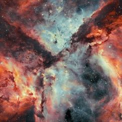  Stars, Gas, and Dust Battle in the Carina Nebula 