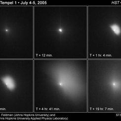 Deep Impact on Comet Tempel 1 from Hubble