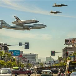 A Space Shuttle Over Los Angeles