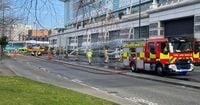 Vehicle explosion battled by firefighters outside Westquay in dramatic pictures