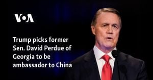 Trump Picks David Perdue As Ambassador To China