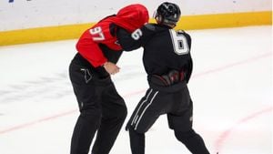 Justin Bieber Throws Playful Punches At Charity Hockey Game