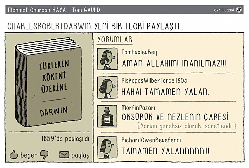 Darwin'in kitabının modern zamanlarda nasıl duyulacağına dair hoş bir betimleme...