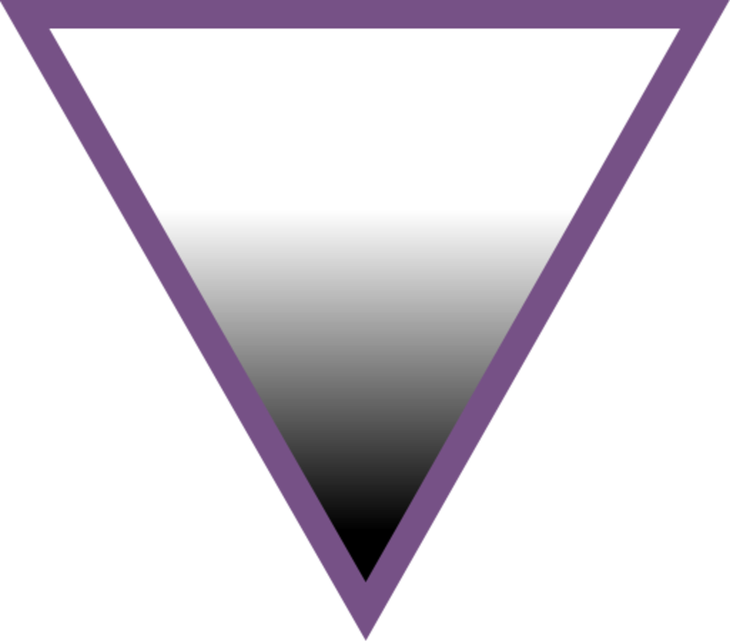 AVEN Üçgeni olarak bilinen ve aseksüelliği tanımlayan grafik. Üçgenin üst kısmı, detaylarını burada izah ettiğimiz Kinsey Skalası'nı, yani insanların her türlü cinsel yöneliminin dağılımını göstermektedir. Üçgenin en altındaki 3. köşe ise, cinsel yönelimin "diğer bir boyutunu" tanımlamaktadır. Üst kenar ile alt köşe arasındaki renk geçişi ise, seksüel ile aseksüel arası geçişi temsil etmektedir.