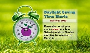 Daylight Saving Time Returns: Clocks Spring Forward March 9