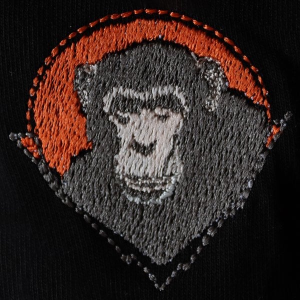 The Chimp: Şempanze T-Shirt (Nakış, %100 Pamuk)