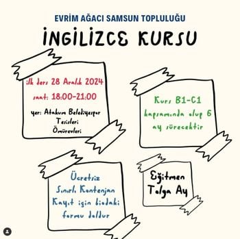 Evrim Ağacı Samsun Topluluğu - İngilizce Kursu