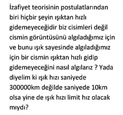 Işık hızı neden limit hızdır?