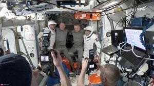 NASA Astronauts Return After Record Nine-Month Mission