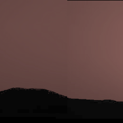 Mars'ta Pas Rengi Bir Gün Batımı