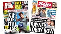 Newspaper headlines: 'Gift of the jab' and 'Rayner lobby row'