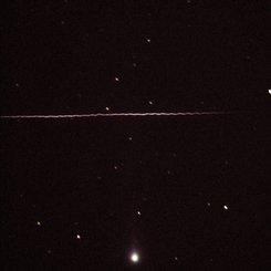 A Twisted Meteor Train