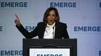 Kamala Harris slams Trump tariffs in her first major speech since he took office
