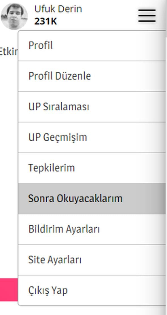 "Sonra Okuyacaklarım" konumu.