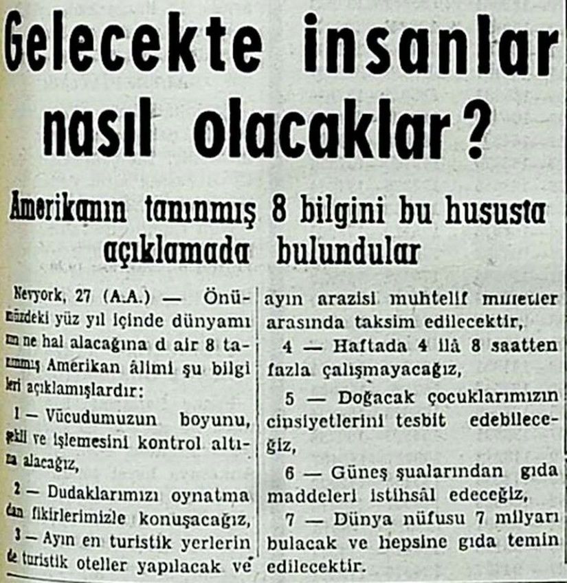 1957'den bir gazete küpürü...