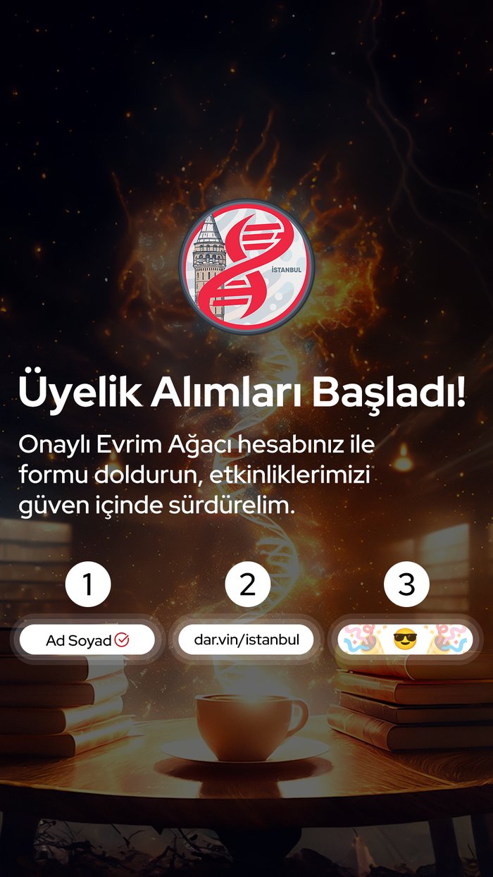 Evrim Ağacı İstanbul Topluluğu Üye Alımları Kasım 2023