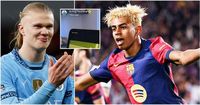 Erling Haaland's post about Lamine Yamal goes viral after brilliance in Barcelona vs Inter
