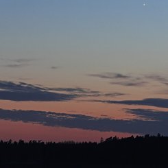 Calm, Crescent Moon, and Venus