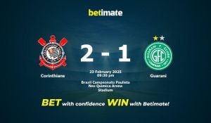 Corinthians And Guarani Draw 2-2 In Paulistão Thriller