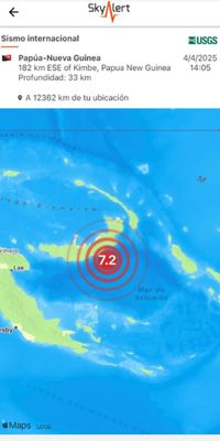 Terremoto de magnitud 7.1 sacude a Papúa Nueva Guinea