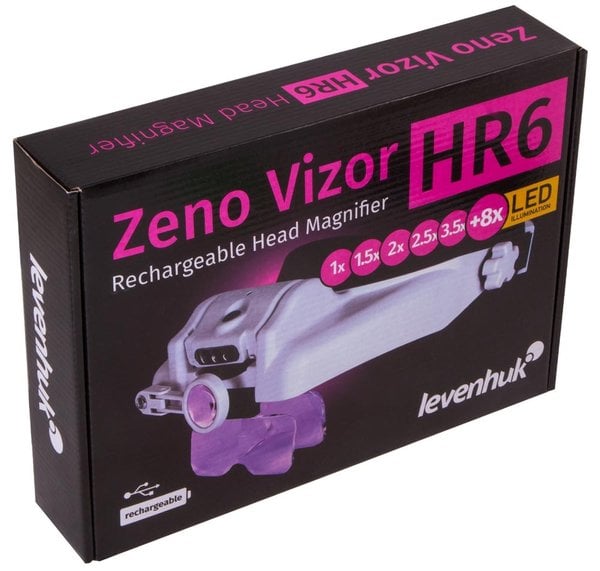 Levenhuk Zeno Vizor HR6 Şarjlı Baş Büyüteci