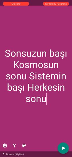 "Sonsuzun başı kozmosun sonu sistemin başı herkesin sonu"bilmecesinin cevabı nedir?