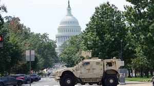 National Guard Armored Vehicle Crashes Into Car Near Capitol