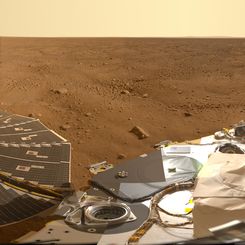 A Mars Panorama from the Phoenix Lander