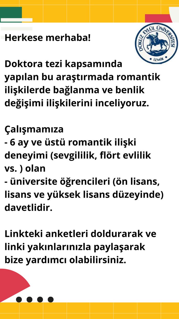 Romantik İlişkilerde Bağlanma ve Benlik Değişimi İlişkileri Araştırması