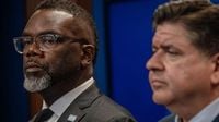 Brandon Johnson finds national spotlight battling Trump