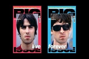 Oasis Unveils Giant Bucket Hat Portrait Ahead Cardiff Tour