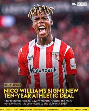 Nico Williams Commits To Athletic Bilbao With Decade Deal